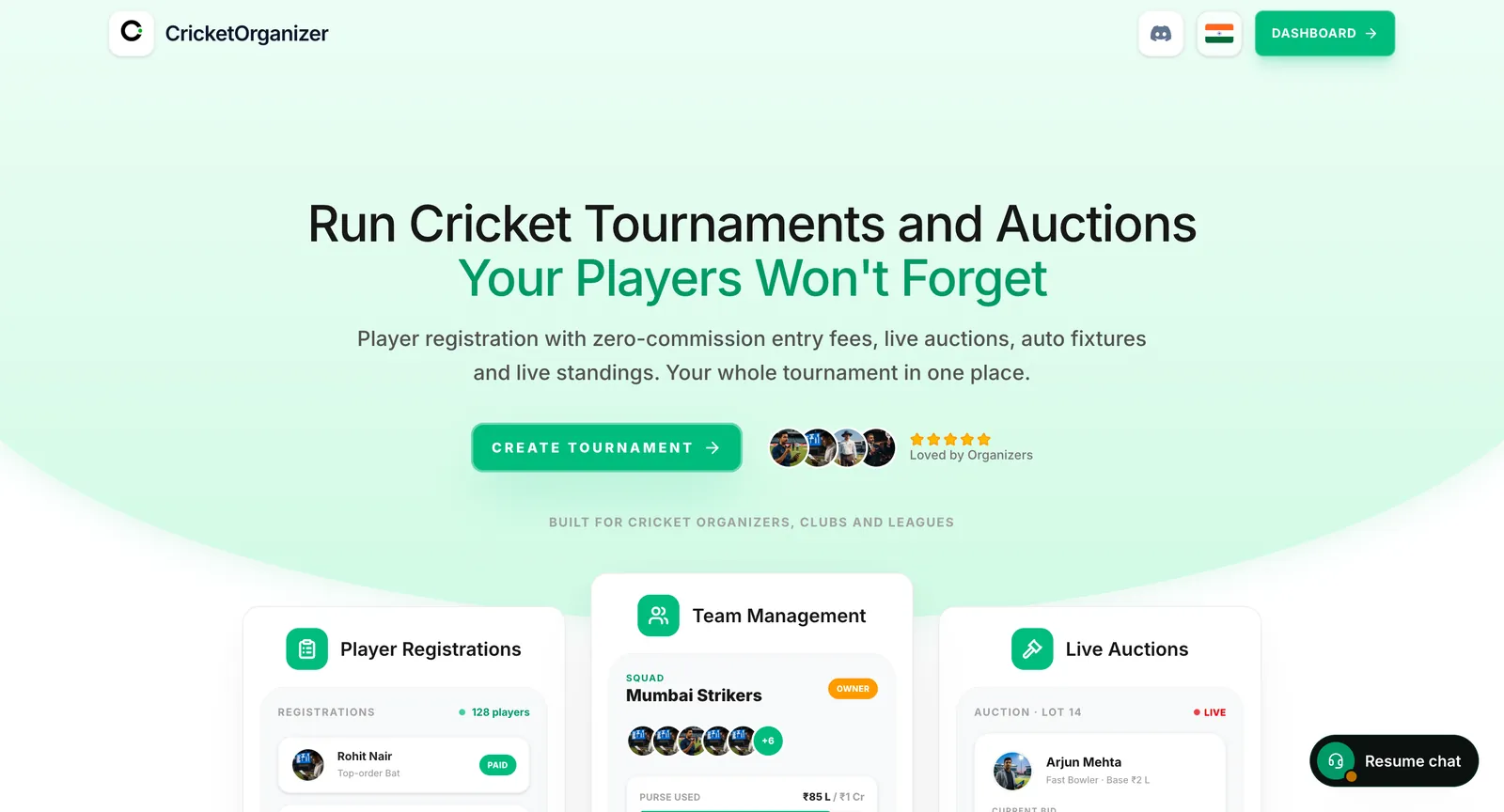CricketOrganizer